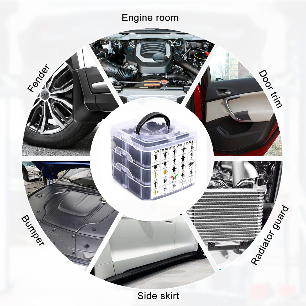 GLK auto fastener replacement box helps save time shopping.