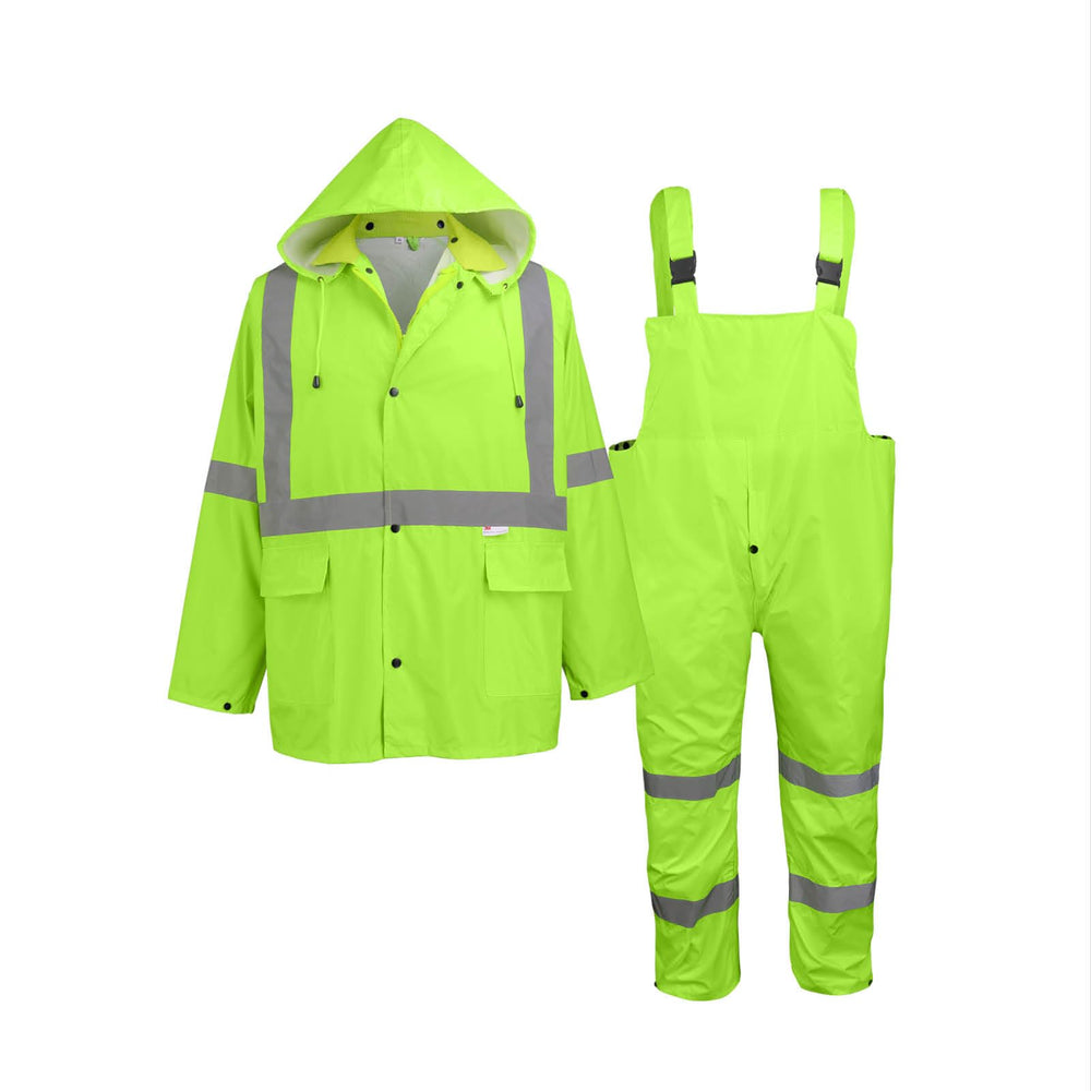 Global Glove FrogWear GLO-8000 front view in neon yellow for high visibility.