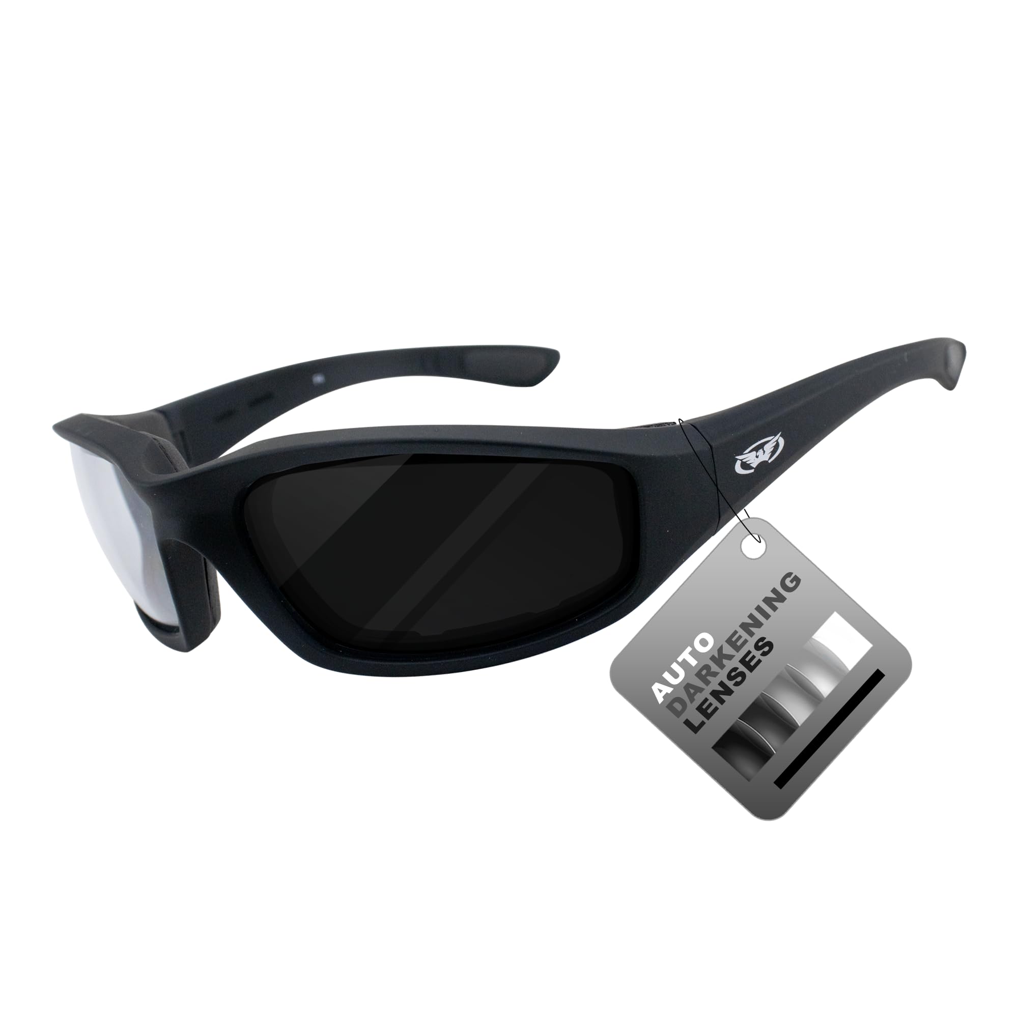Global Vision Kickback sunglasses, front-angled view, enhanced outdoor visibility