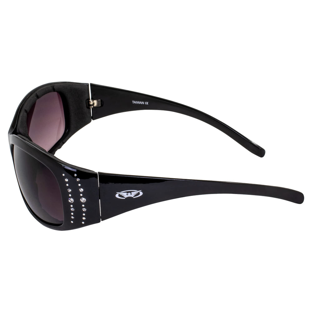 Global Vision Marilyn 2 Plus blue-mirror lens reduces glare during dusk.