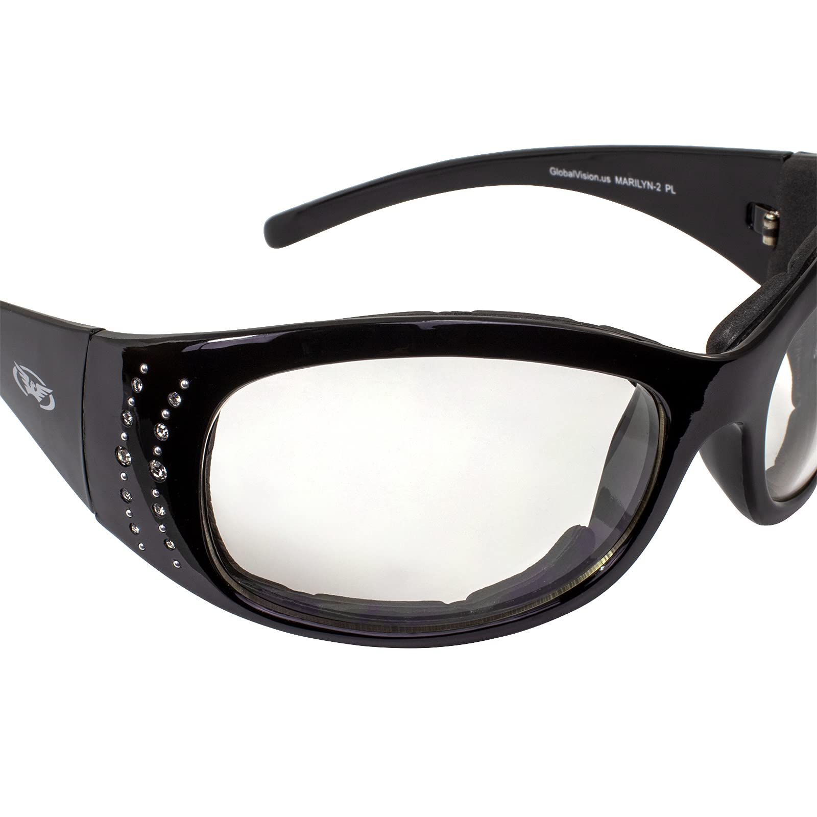 Global Vision Marilyn 2 Plus smoke-lens for glare reduction on sunny rides.