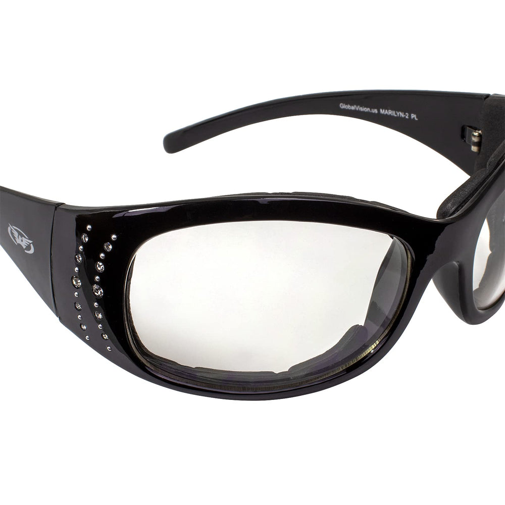 Global Vision Marilyn 2 Plus smoke-lens for glare reduction on sunny rides.