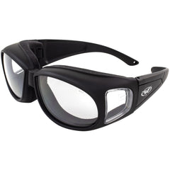 Global Vision Outfitter over-prescription glasses provide a comfortable fit over eyewear for riding.