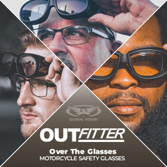 Global Vision Outfitter soft foam padding creates a seal that blocks wind and dust.