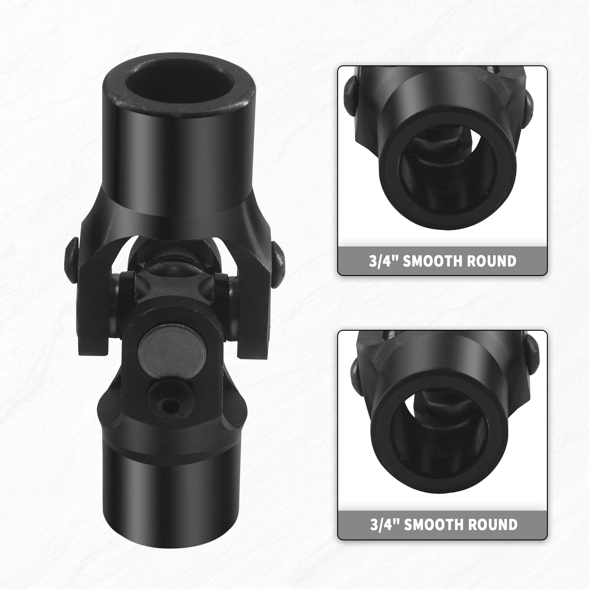 GLOCRORET three-fourth round smooth U-joint right view for balanced performance.