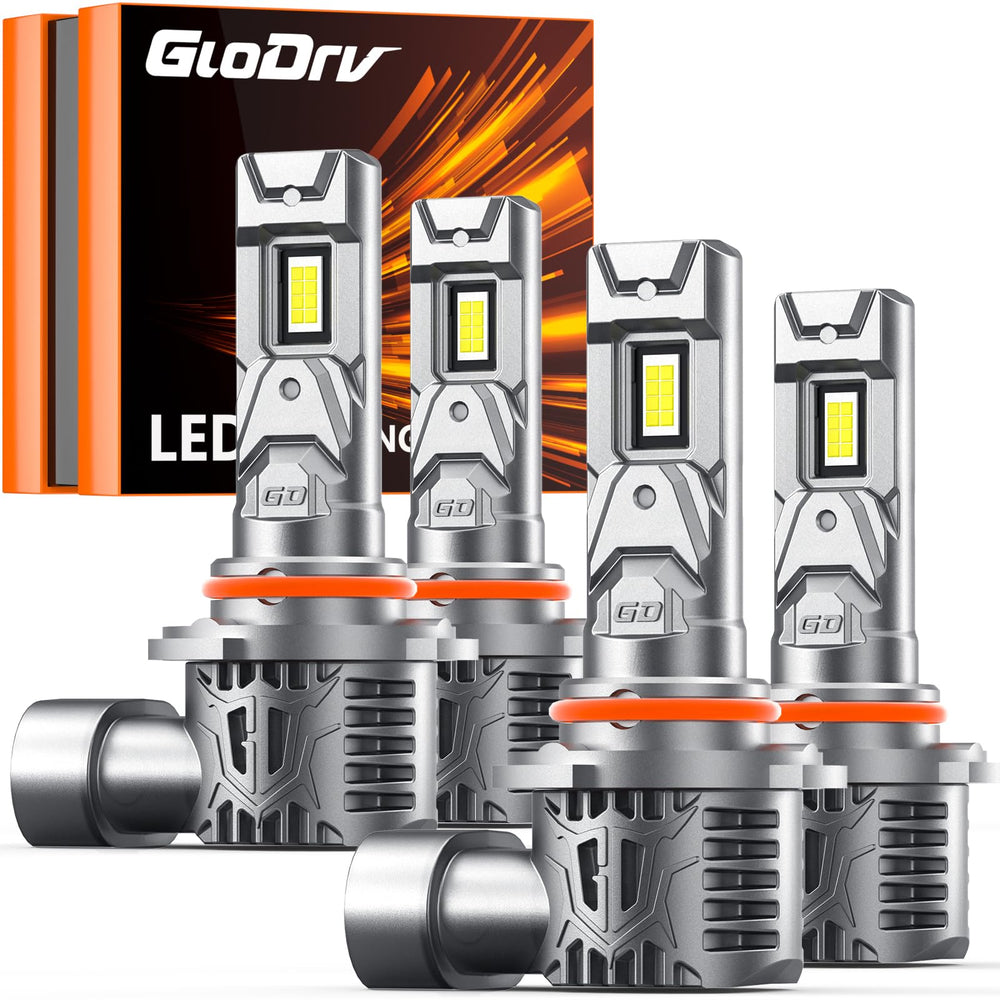 GloDrv 9005/9006 LED fog bulbs pack with ultra-bright beam for better night visibility.