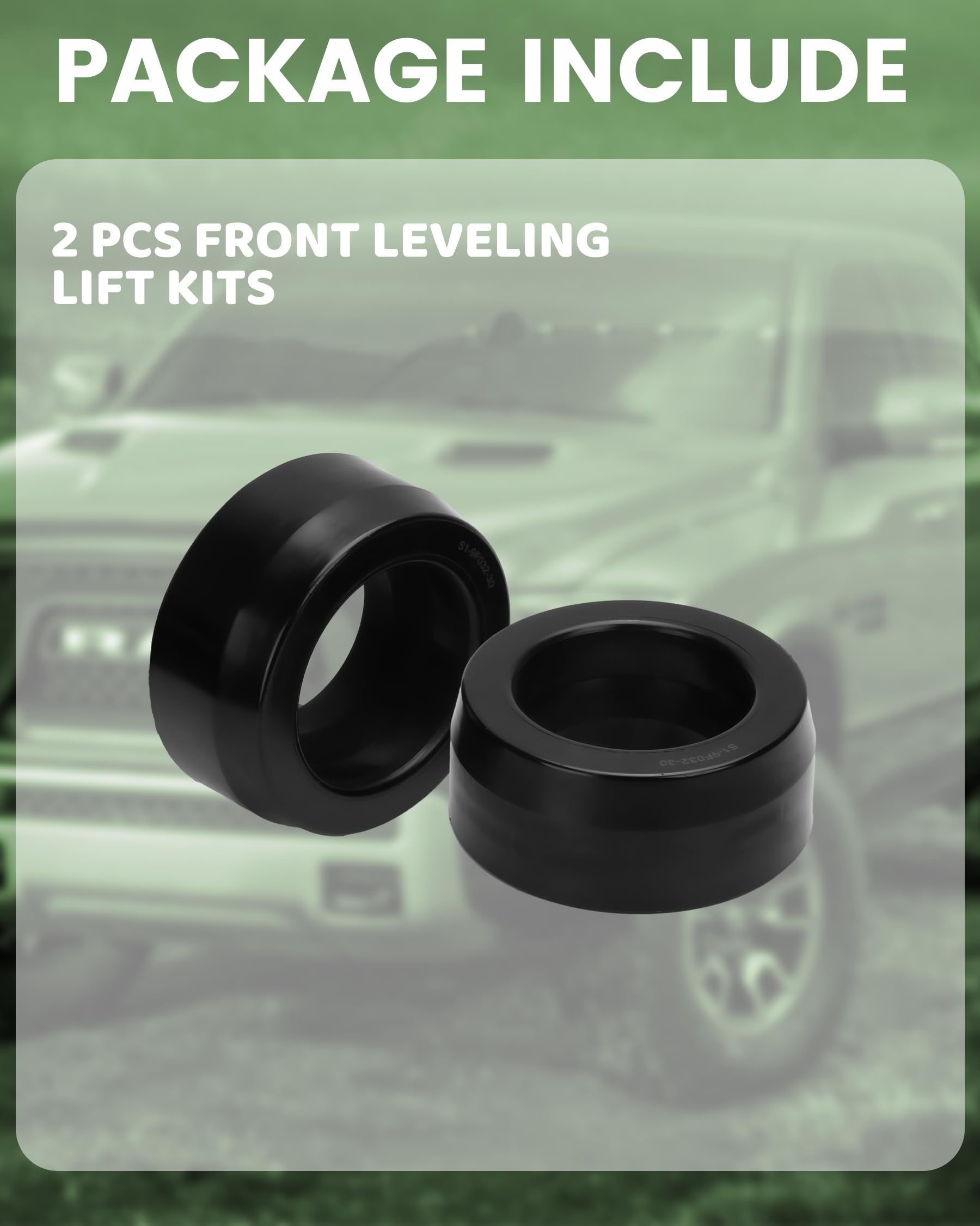 Glorider 3-inch leveling kit installed on Ram 1500 with upgraded stance