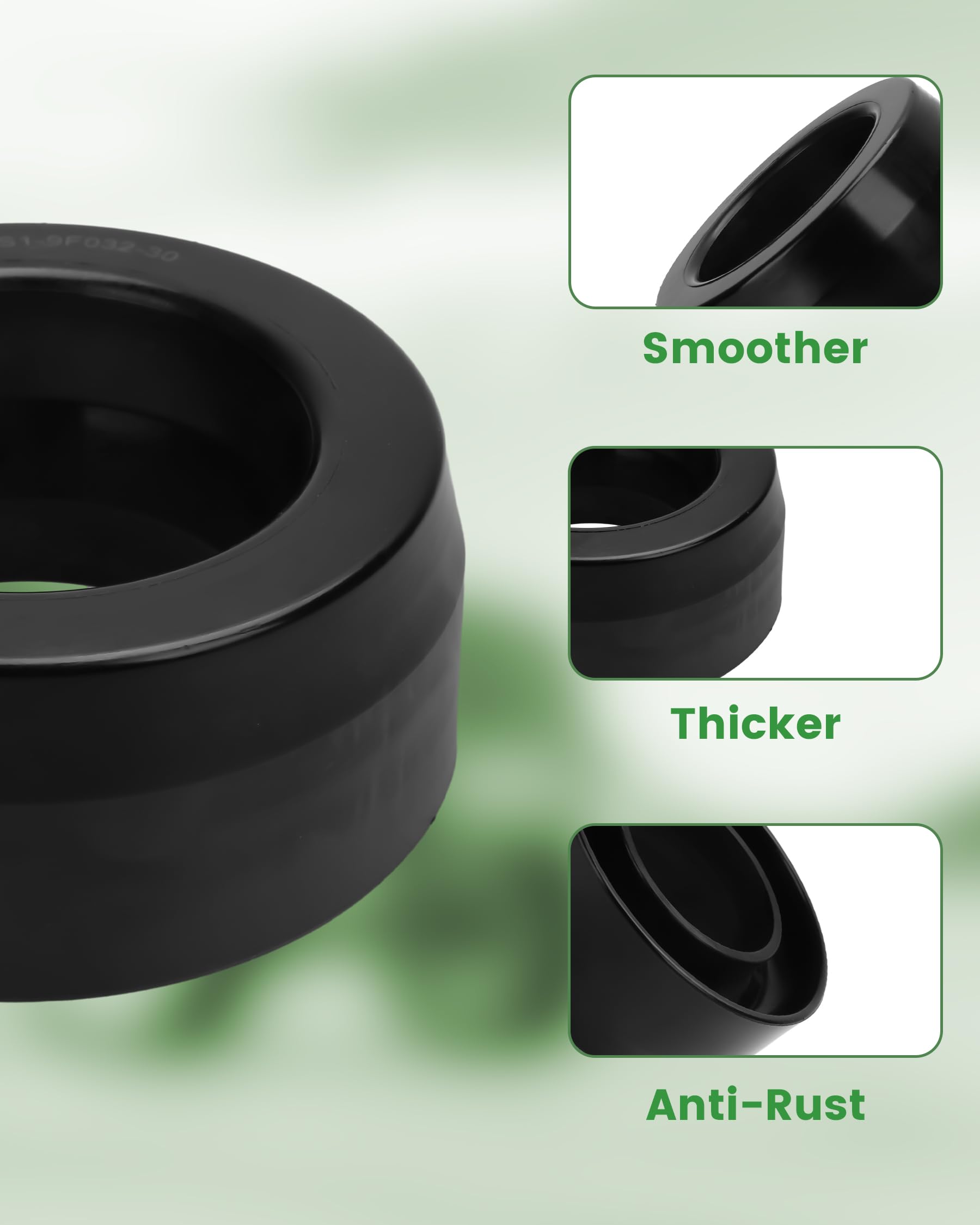 Glorider 3-inch leveling kit close-up shows durable PU construction