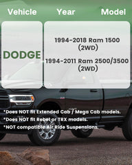 Glorider 3-inch leveling kit side profile on Ram 1500 for enhanced stance