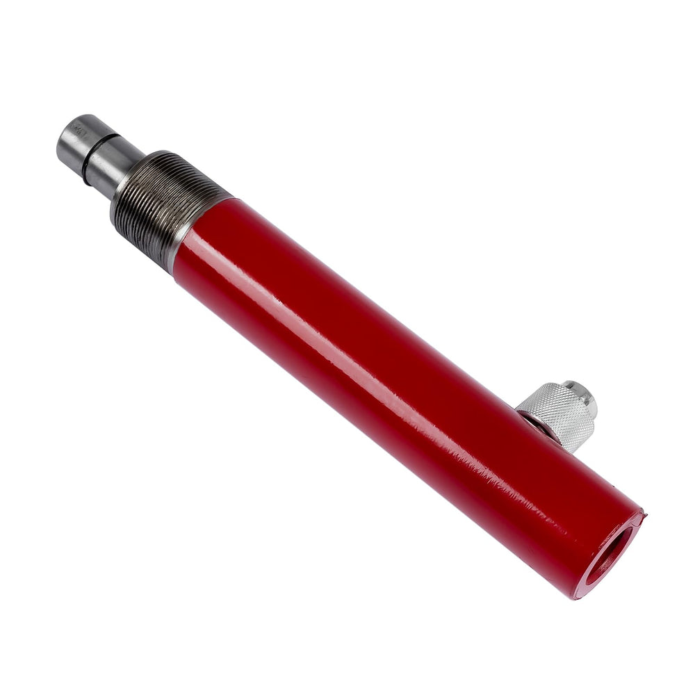 GLOSSY AUTO PARTS Porta Power Ram hydraulic jack front angle ready for setup and lifting tasks