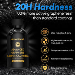 GLOWPOINT graphene coating panel during application for deep shine