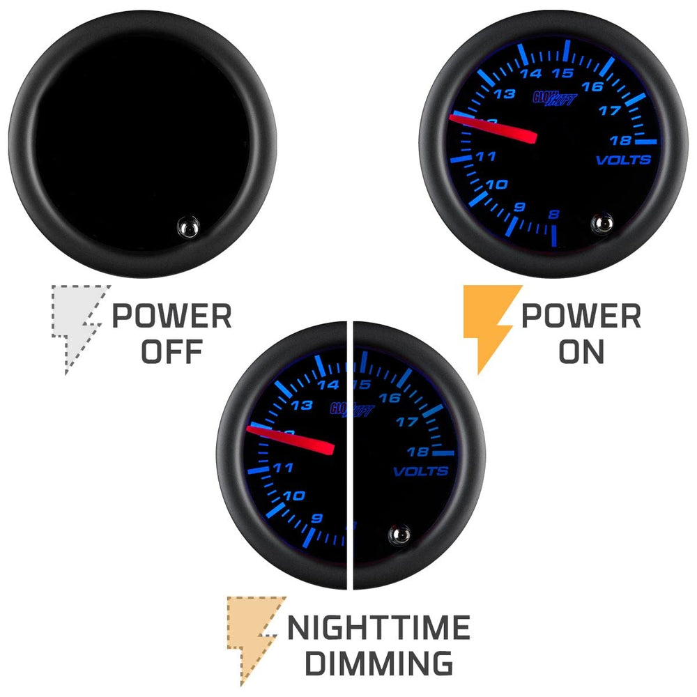 GlowShift volt gauge mounting bracket for secure installation