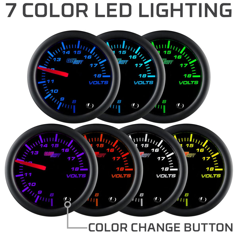 GlowShift volt gauge wiring harness for easy power connections