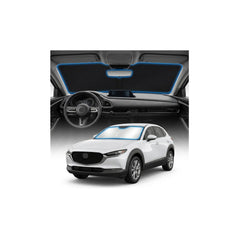 GLSBRCAO CX-30 sun shade windshield cover provides precise fit and interior sun protection.