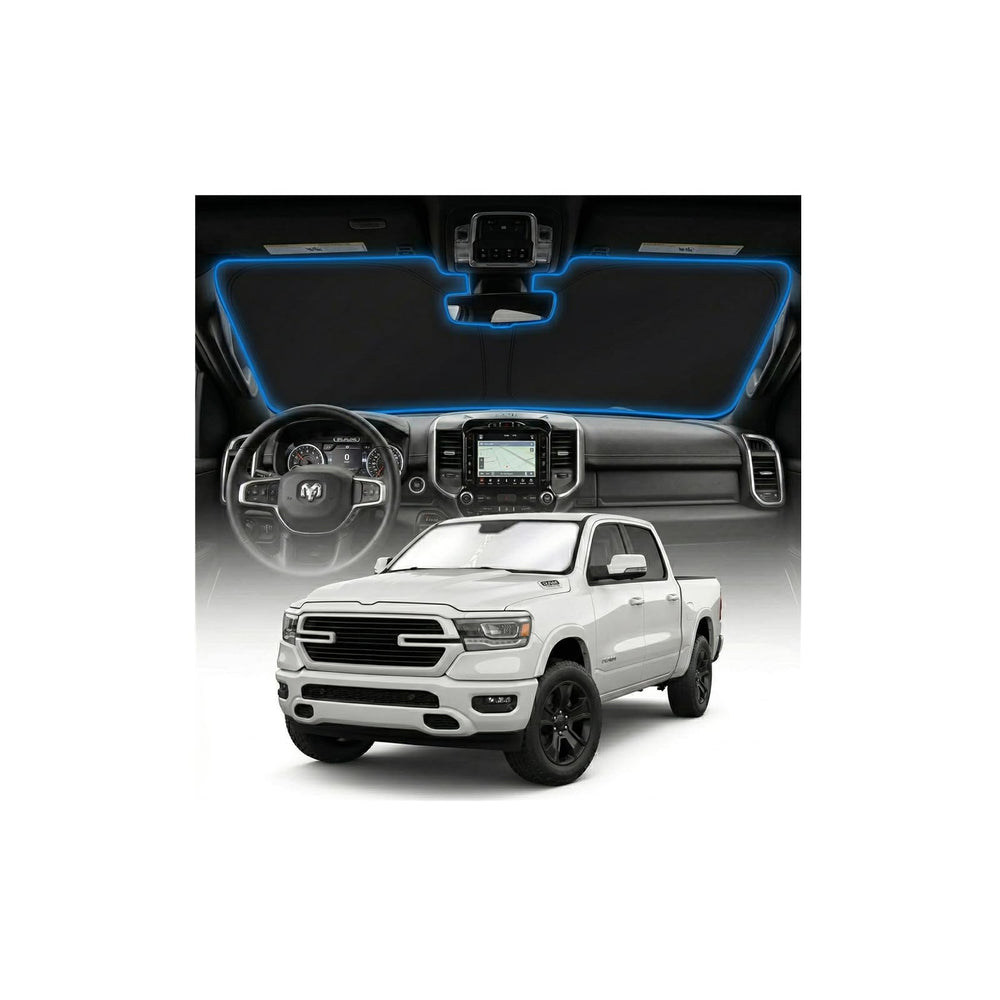 GLSBRCAO sun shade cover for Dodge RAM 1500 shields windshield from sun