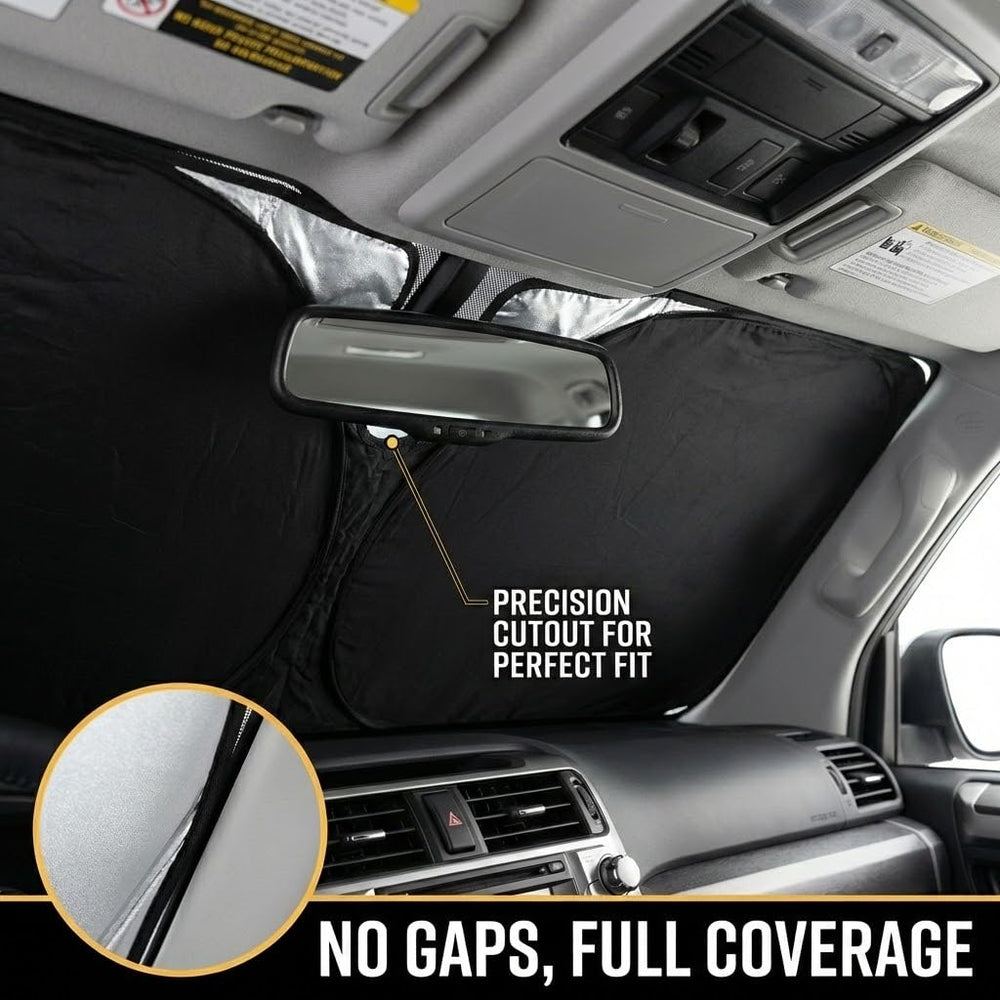 GLSBRCAO Ford Maverick sun shade with custom fit enhances interior comfort.