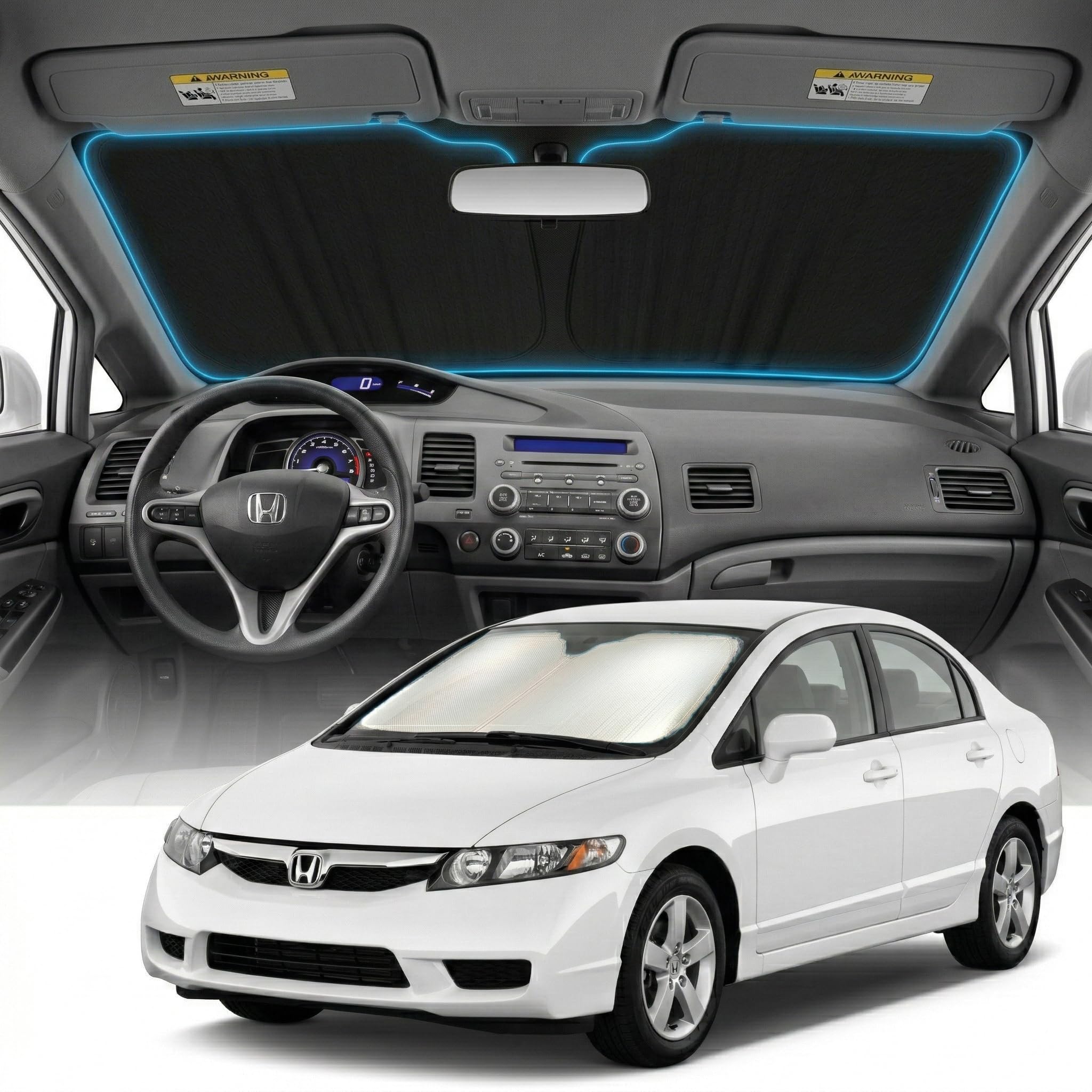 GLSBRCAO Honda Civic sunshade: perfect fit for 2006-2015