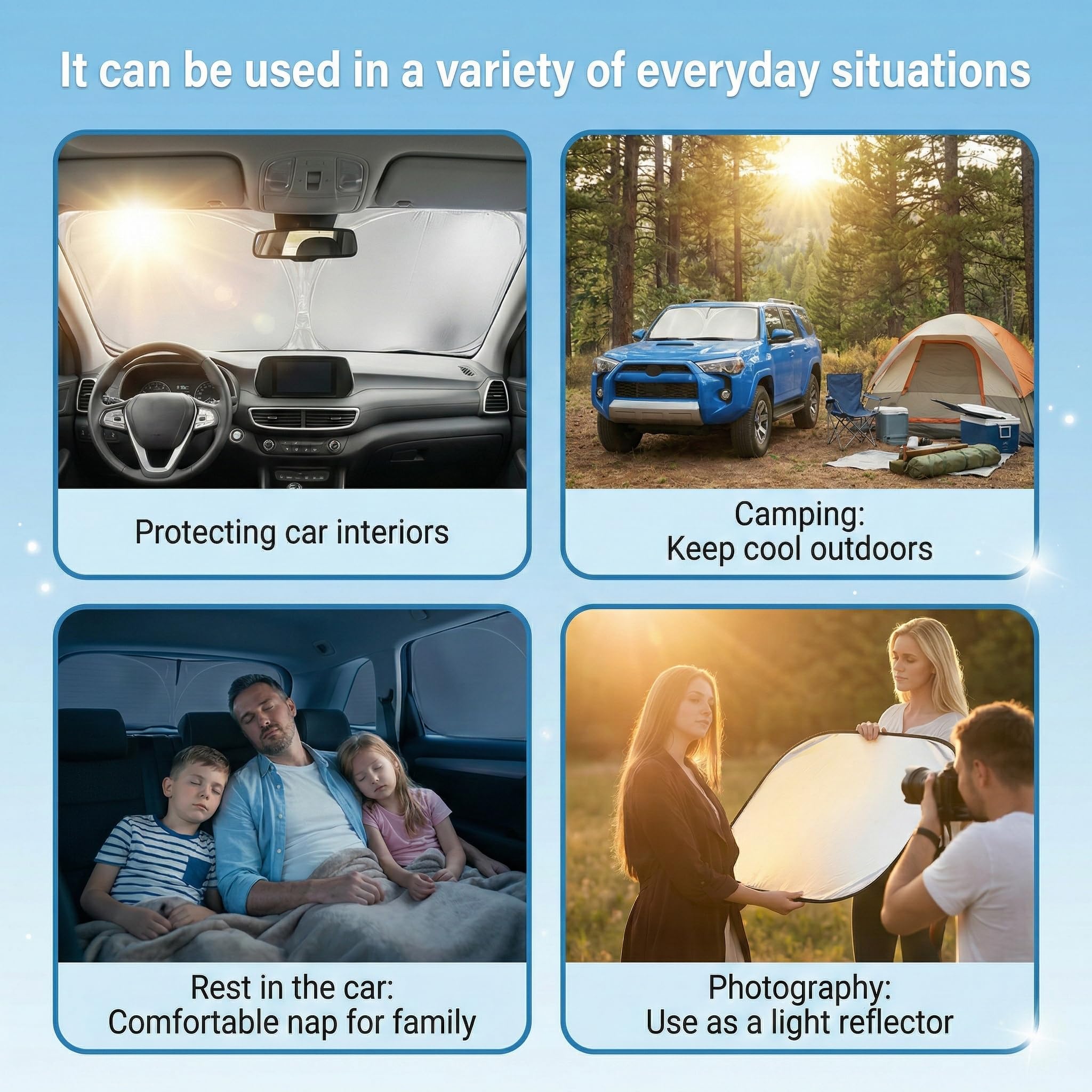 GLSBRCAO privacy-enhanced shade obscures interior when parked.