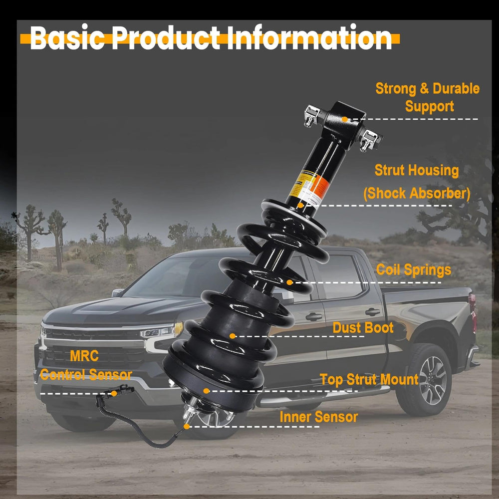 Gluebar compatible front shock absorber kit for 2015–2021 models