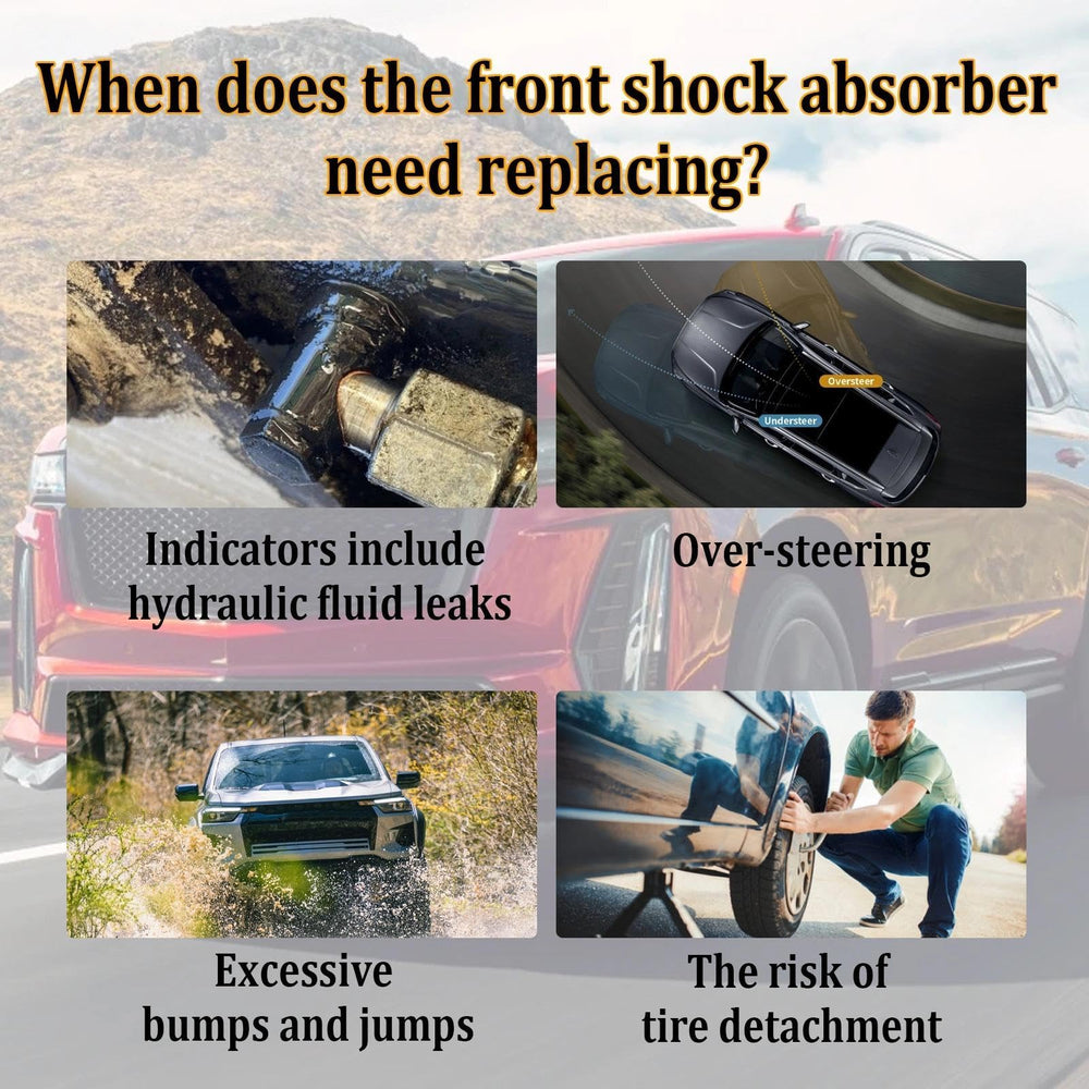 Gluebar durable front suspension struts with steel construction for longevity