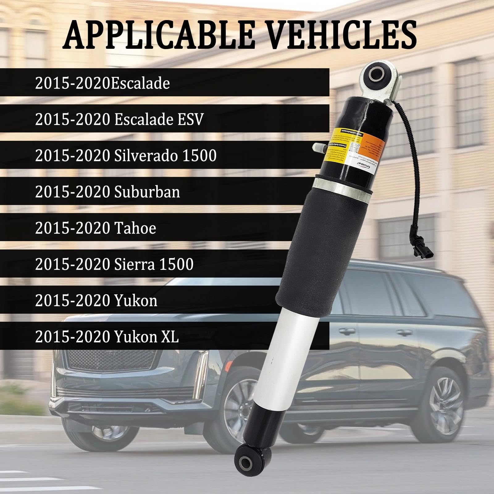 Gluebar rear shock assembly for Sierra 1500 enhances stability during braking