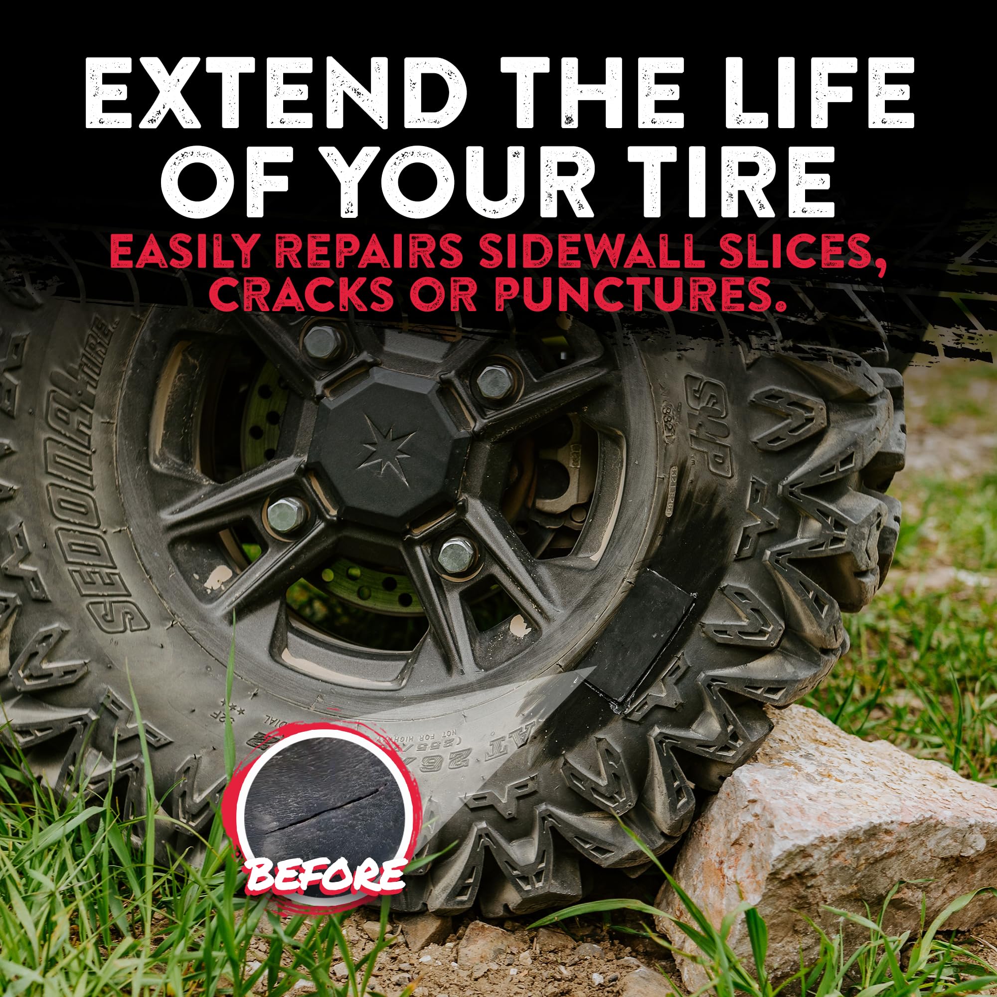 Gluetread emergency kit designed for keeping in your truck.