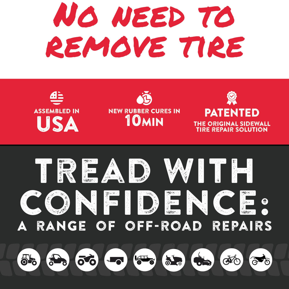 Gluetread improved rubber formula with 10-minute cure time.