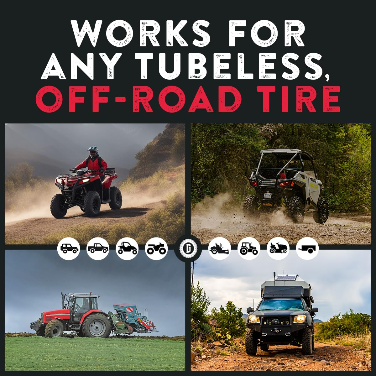 Gluetread off-road essential for 4x4, UTVs, ATVs.