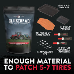 GlueTread larger surface area patch designed for heavy agricultural tires.