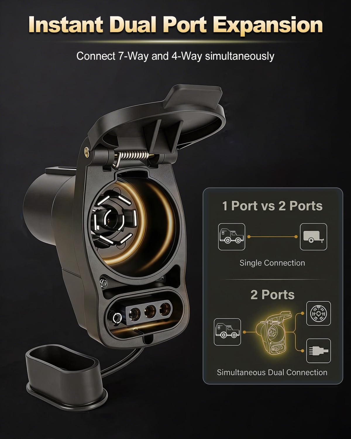 GLUWPA Multi Tow side view highlighting rugged nylon housing for durability.