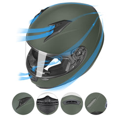 GLX GX11 helmet with tinted visor enhancing visibility in bright conditions