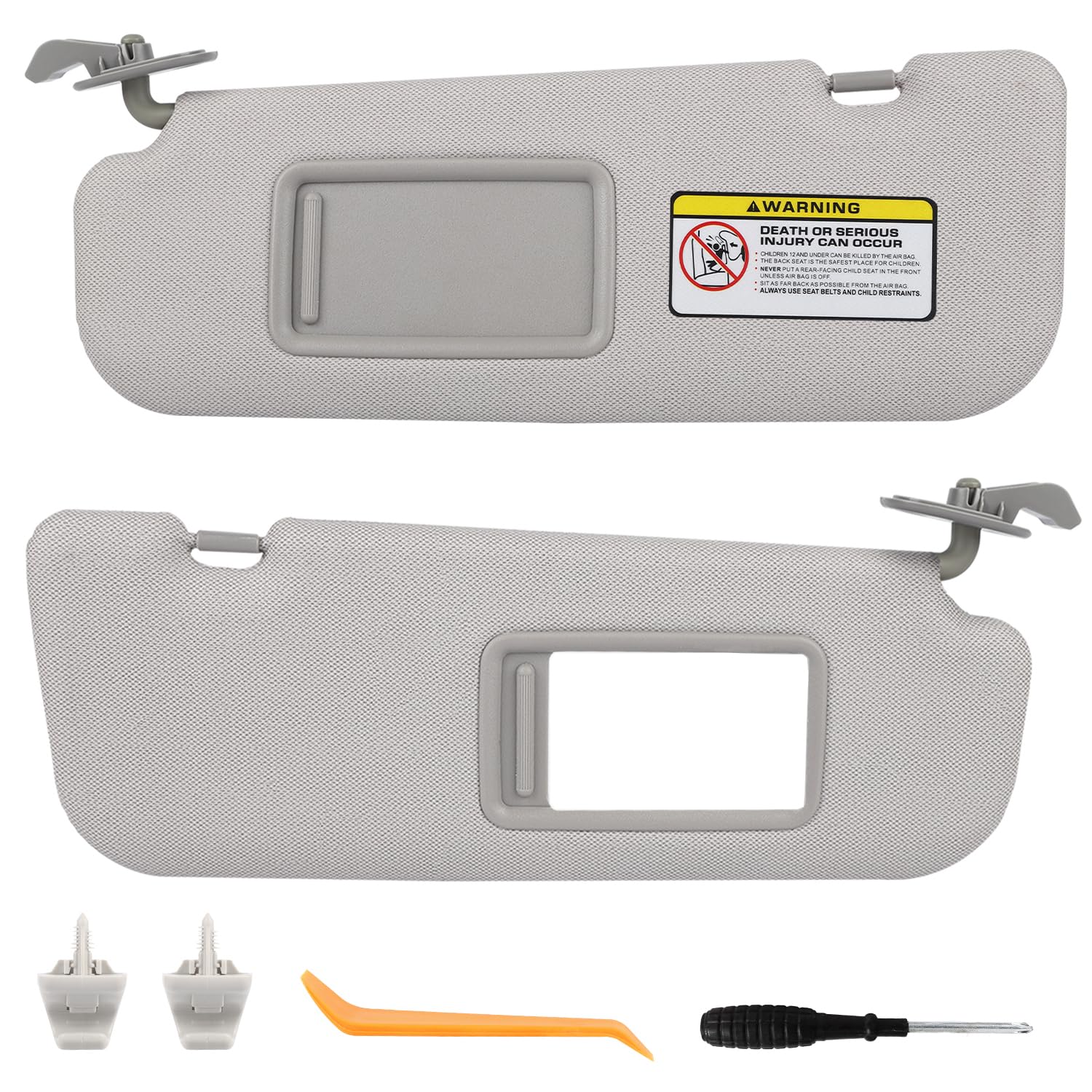 GlymXia elantra sun visor left with leather-textured surface for easy cleaning and interior protection.