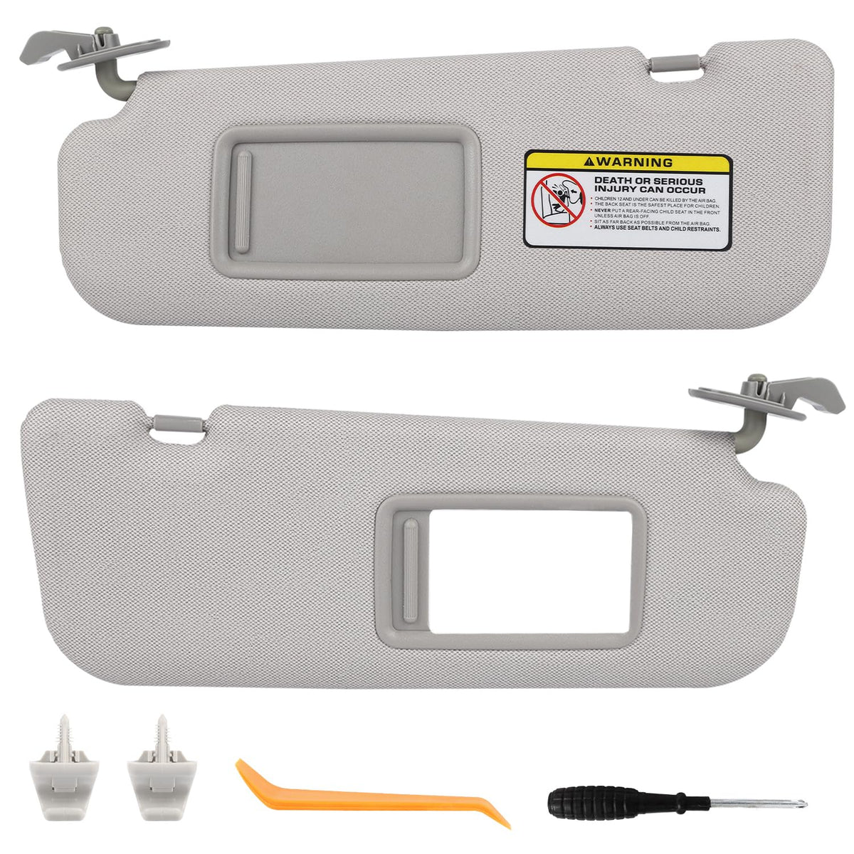 GlymXia elantra sun visor left with leather-textured surface for easy cleaning and interior protection.