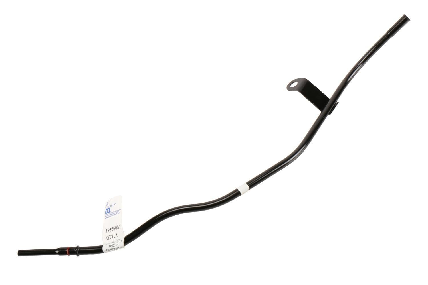 GM Genuine Parts 12625031 dipstick tube front view, engineered for precise oil level checks.