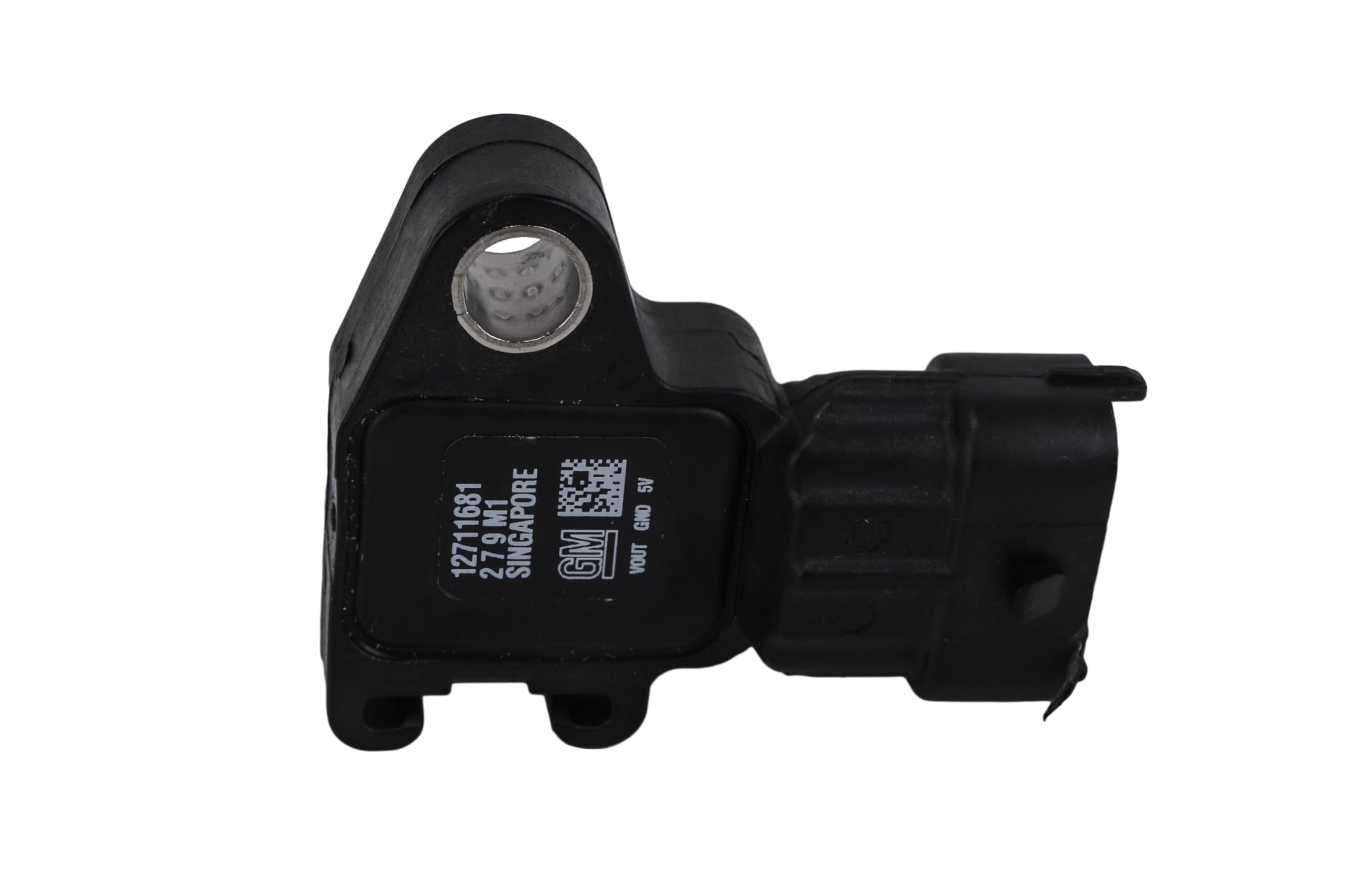 GM Genuine Parts pressure sensor with wiring harness in engine bay.