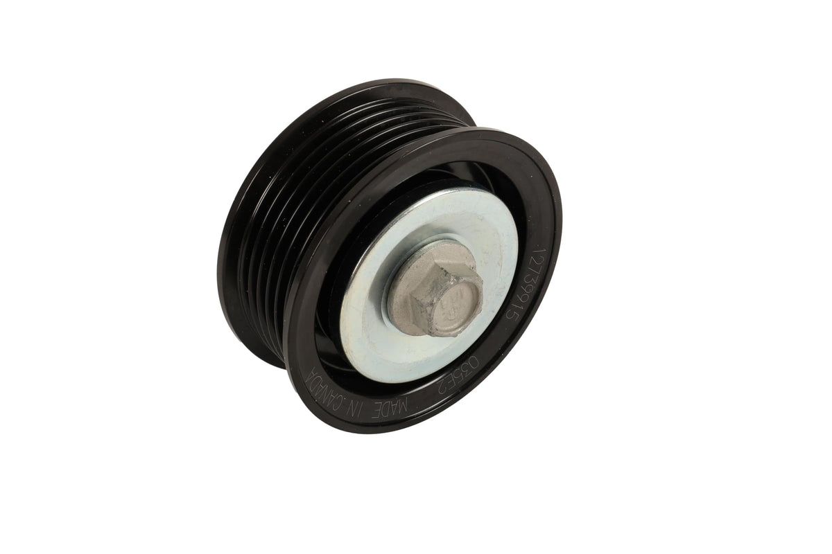 GM Genuine Parts 15-40607 belt idler pulley front view with mounting hole