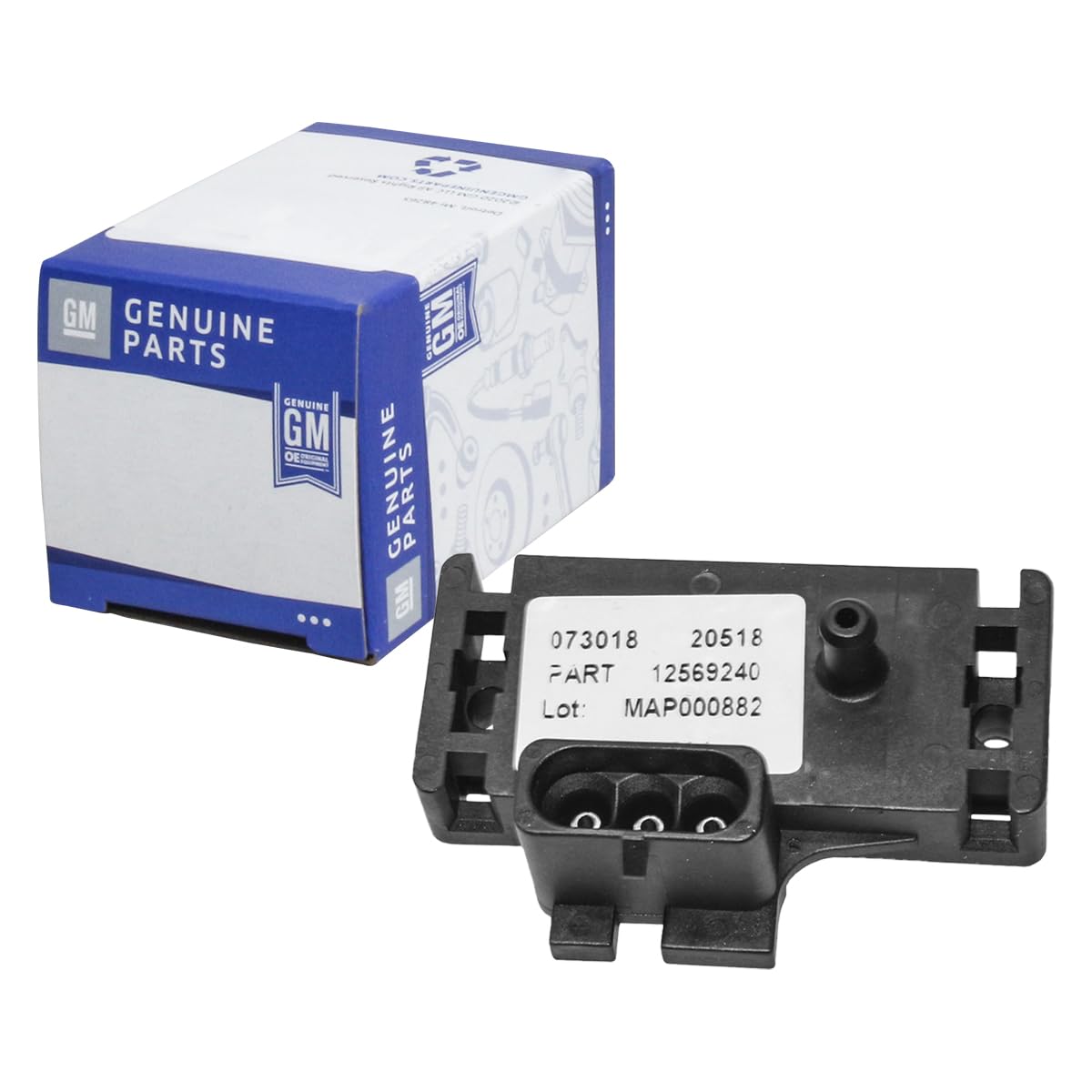 GM Genuine Parts 213-1545 MAP sensor front view shows a compact OE component for reliable air-fuel management