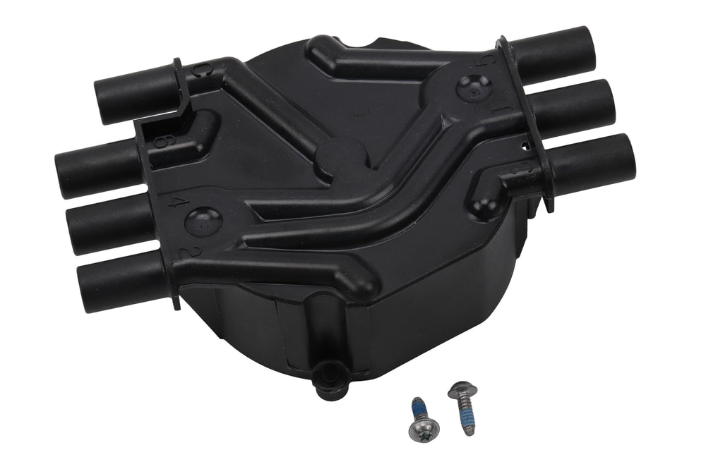 GM Genuine Parts D328A distributor cap top view shows solid conductivity.