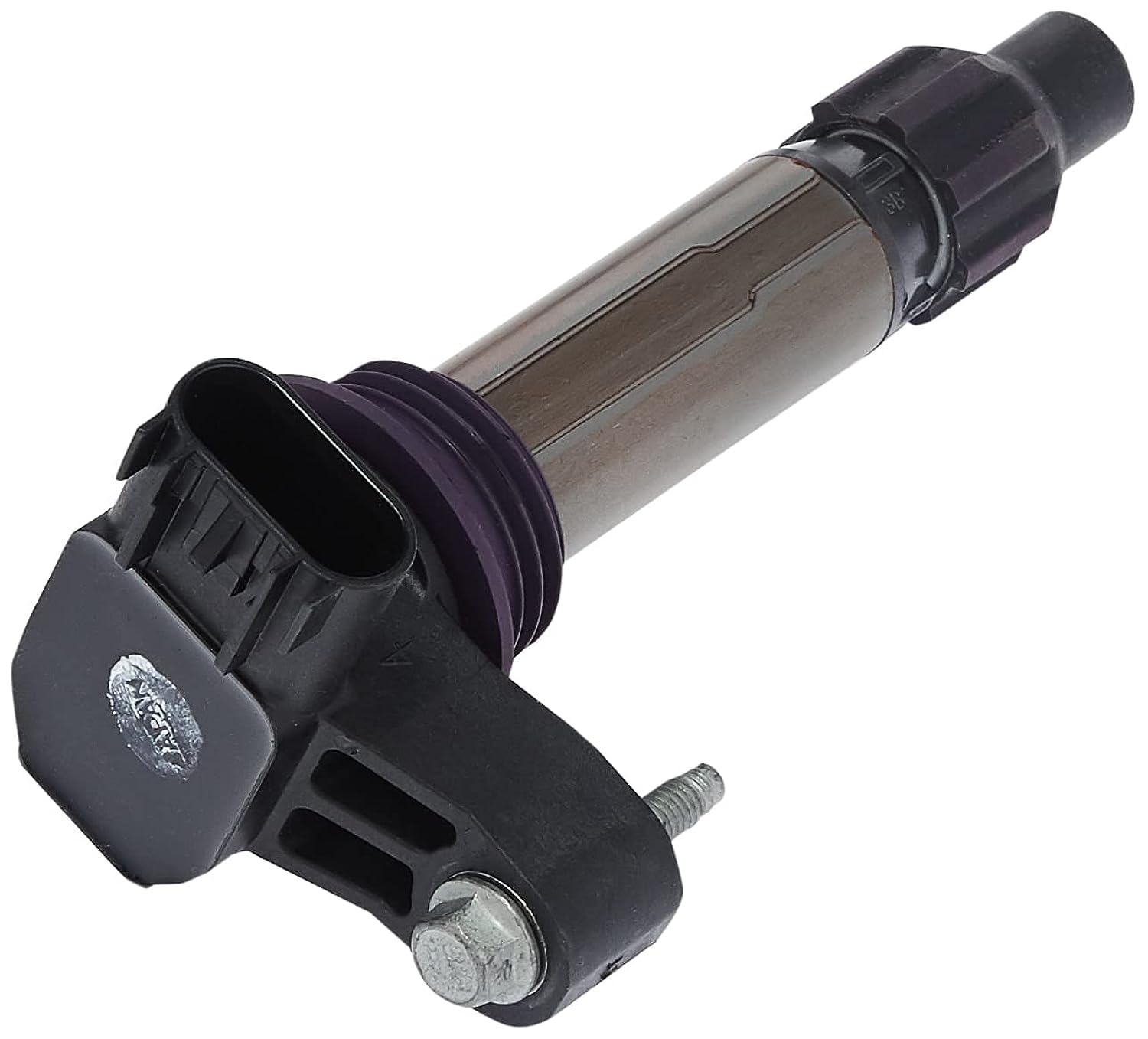 GM Genuine Parts D515C ignition coil closeup highlighting durable coated windings for performance.
