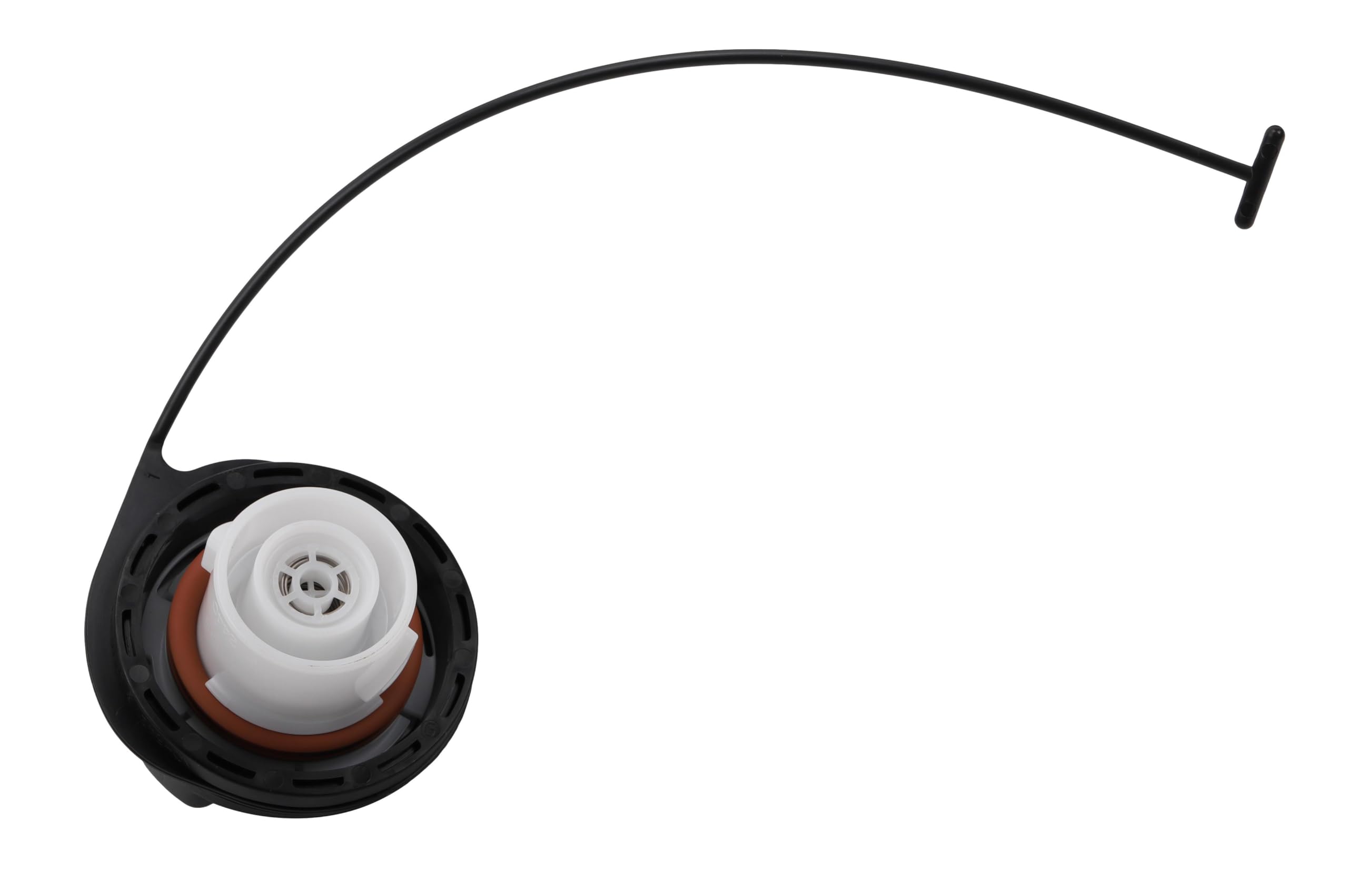 GM Genuine Parts GT330 fuel cap, side view, durable OE replacement for GM vehicles.