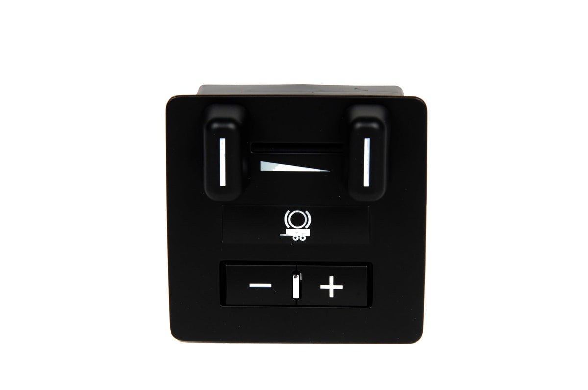 GM Genuine Parts trailer brake control switch close-up demonstrating precise braking signals.