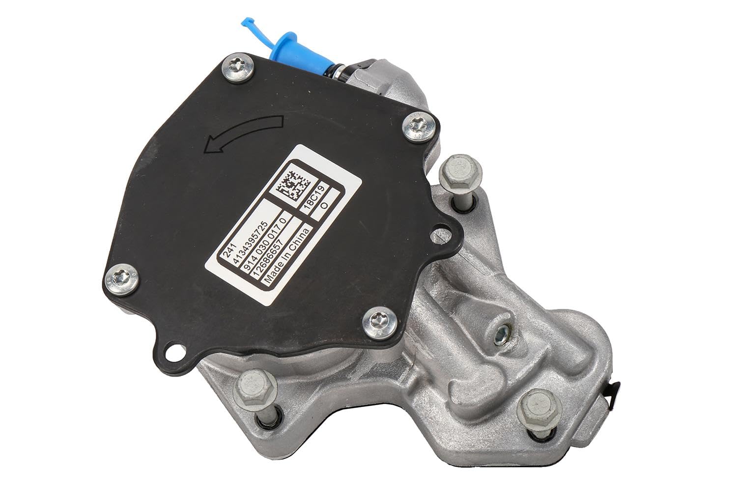 GM Genuine Parts vacuum pump front view, durable engine vacuum solution for emission controls