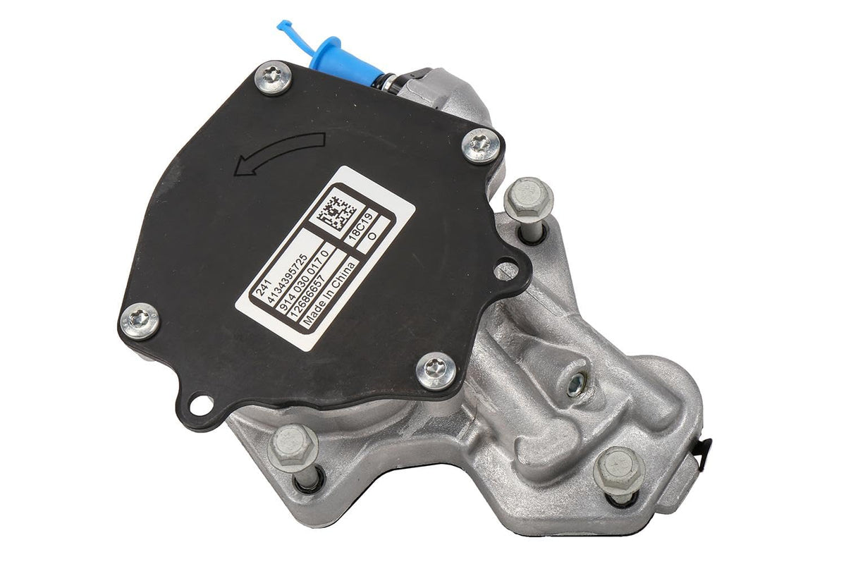 GM Genuine Parts vacuum pump front view, durable engine vacuum solution for emission controls