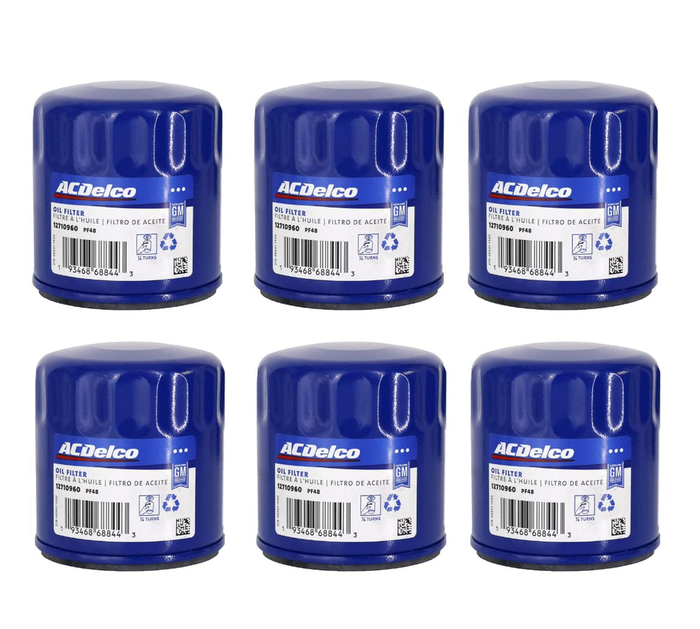 ACDelco PF48 oil filter front view for GM engines, OEM-grade filtration.