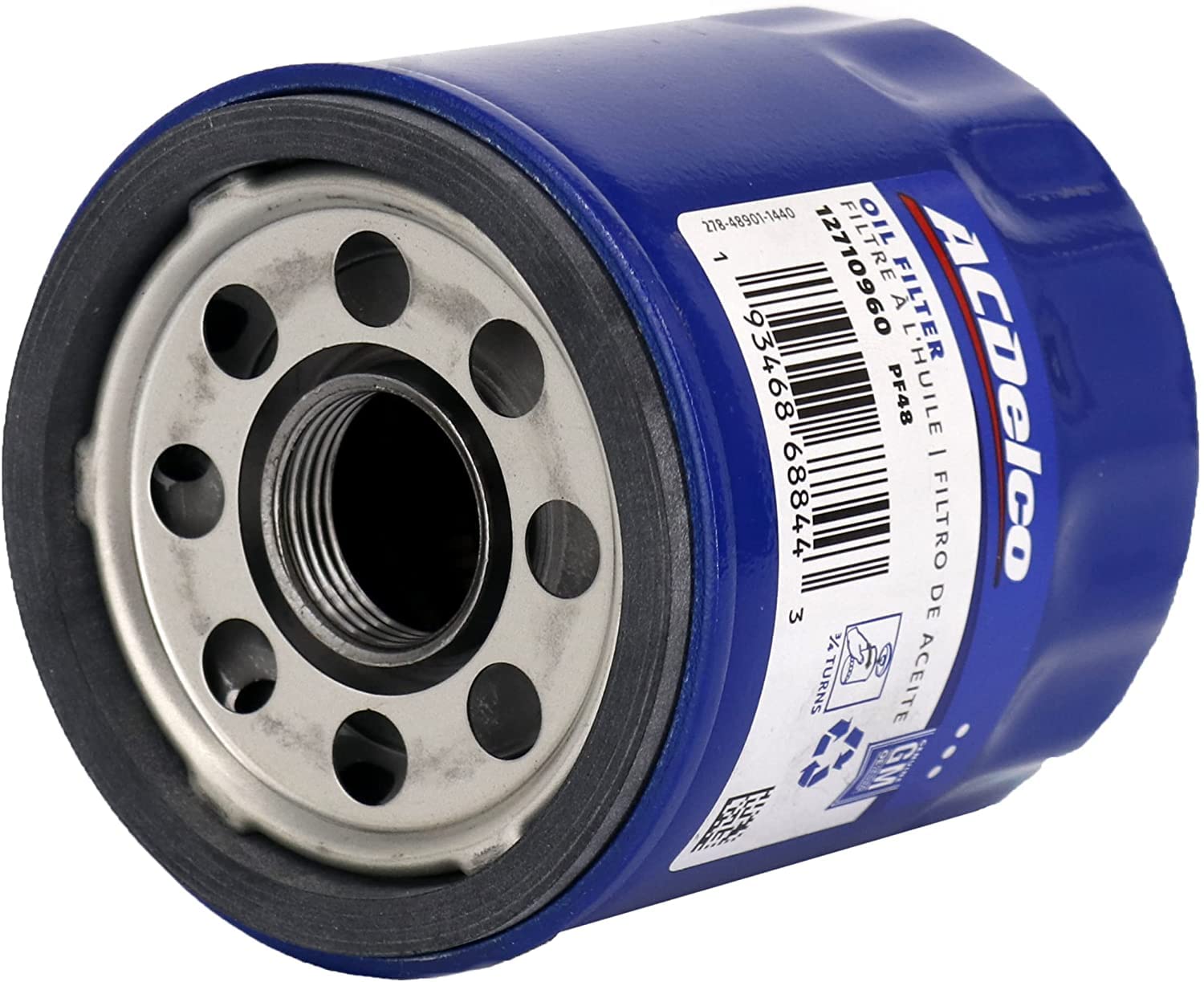 ACDelco PF48 oil filter packaging, six-pack for convenient GM OEM replacement.