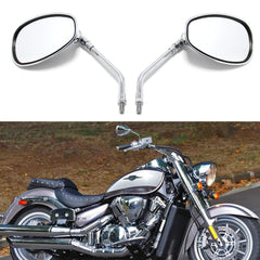 GMI chrome motorcycle mirror right, improves rear awareness on highways