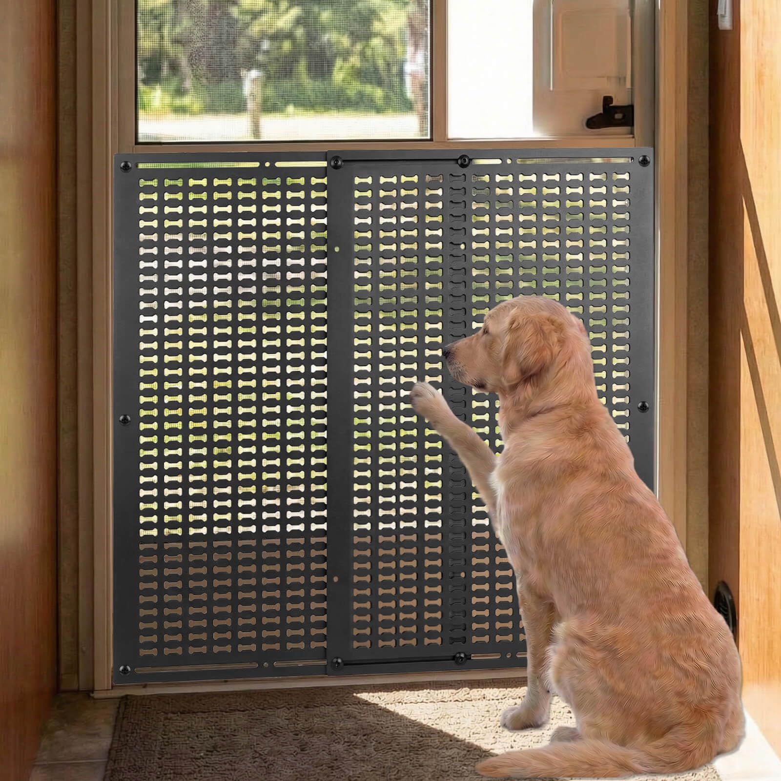 GMINCO RV door protector dog view lets dogs watch outside safely.