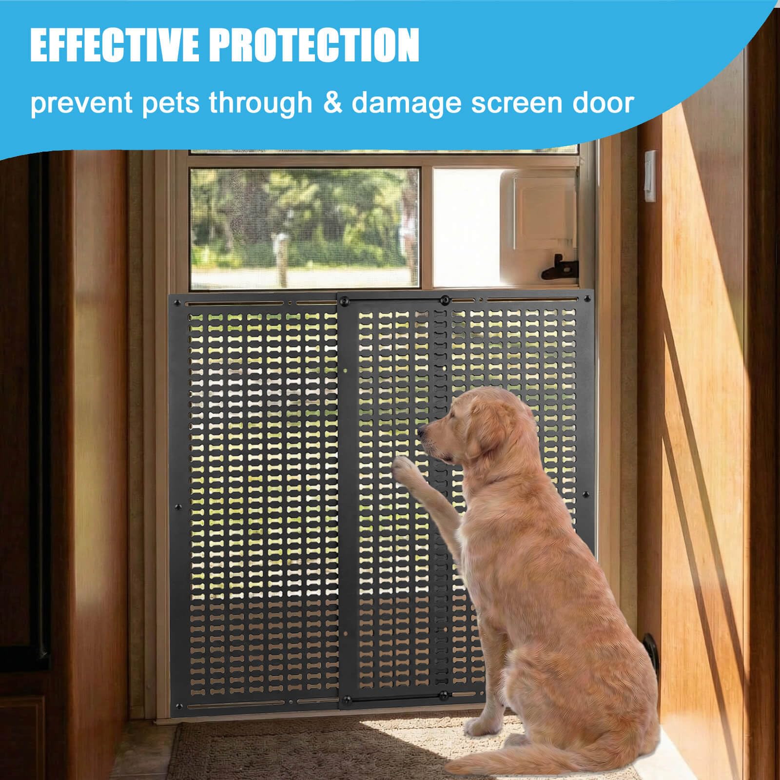 GMINCO RV entry grille adjustable fits doors precisely without gaps.