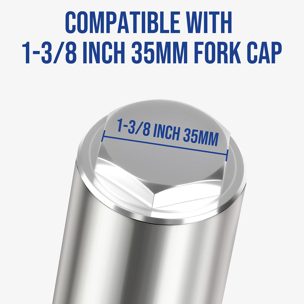 GMIPIX fork cap tool reduces direct contact on chrome.