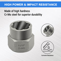 GMTOOLS multi-spline extractors tackle damaged bolts with versatile removal options.